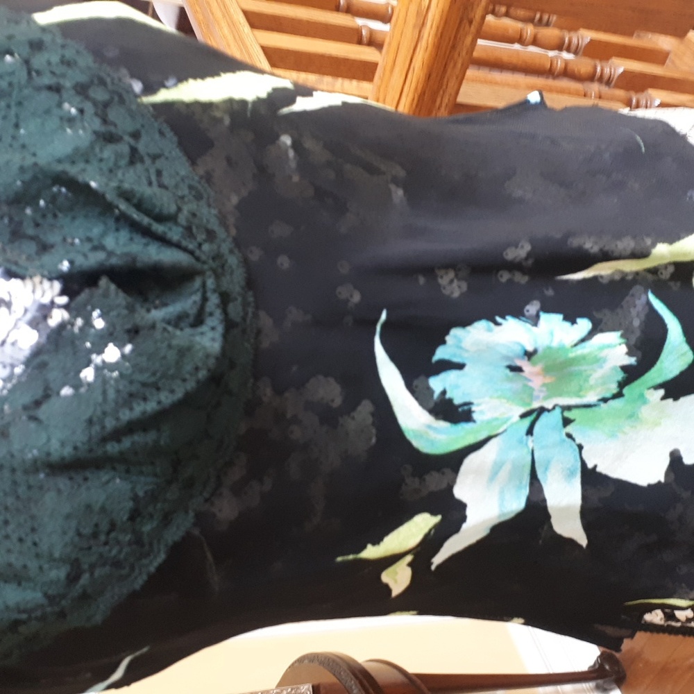 Dolce & Gabbana Black and Blue Floral Camisole - Picture 3 of 6